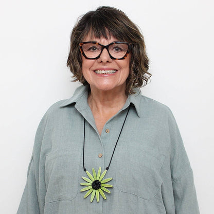 Green Amaya Flower Necklace