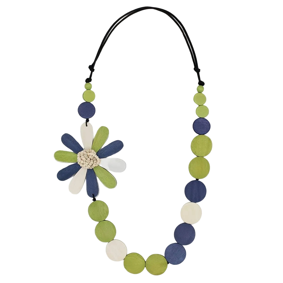 Lime Green Dahlia Statement Necklace