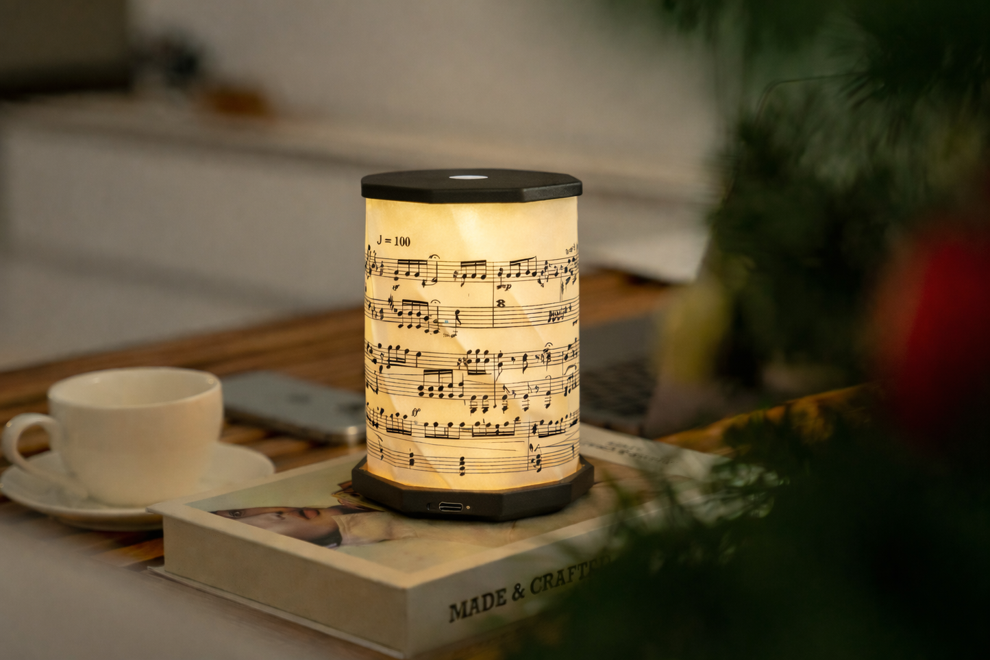 Mini Hexagon Twist Lamp - Beethoven's 5th