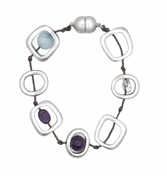 Silver Geometric Bracelet