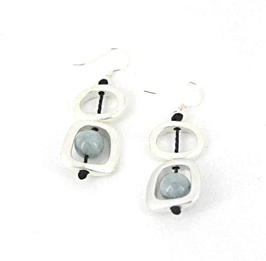 Silver Geometric Earrings
