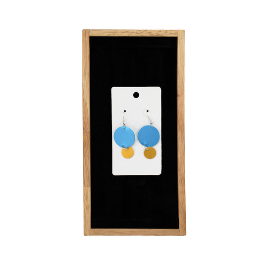 Teal and Gold Earrings