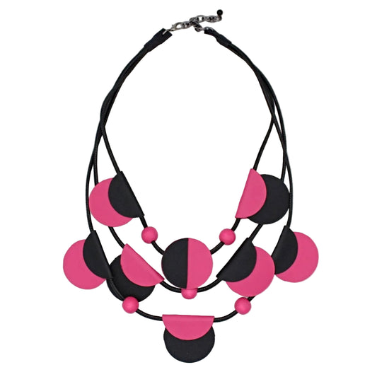Pink Verona Leather Necklace